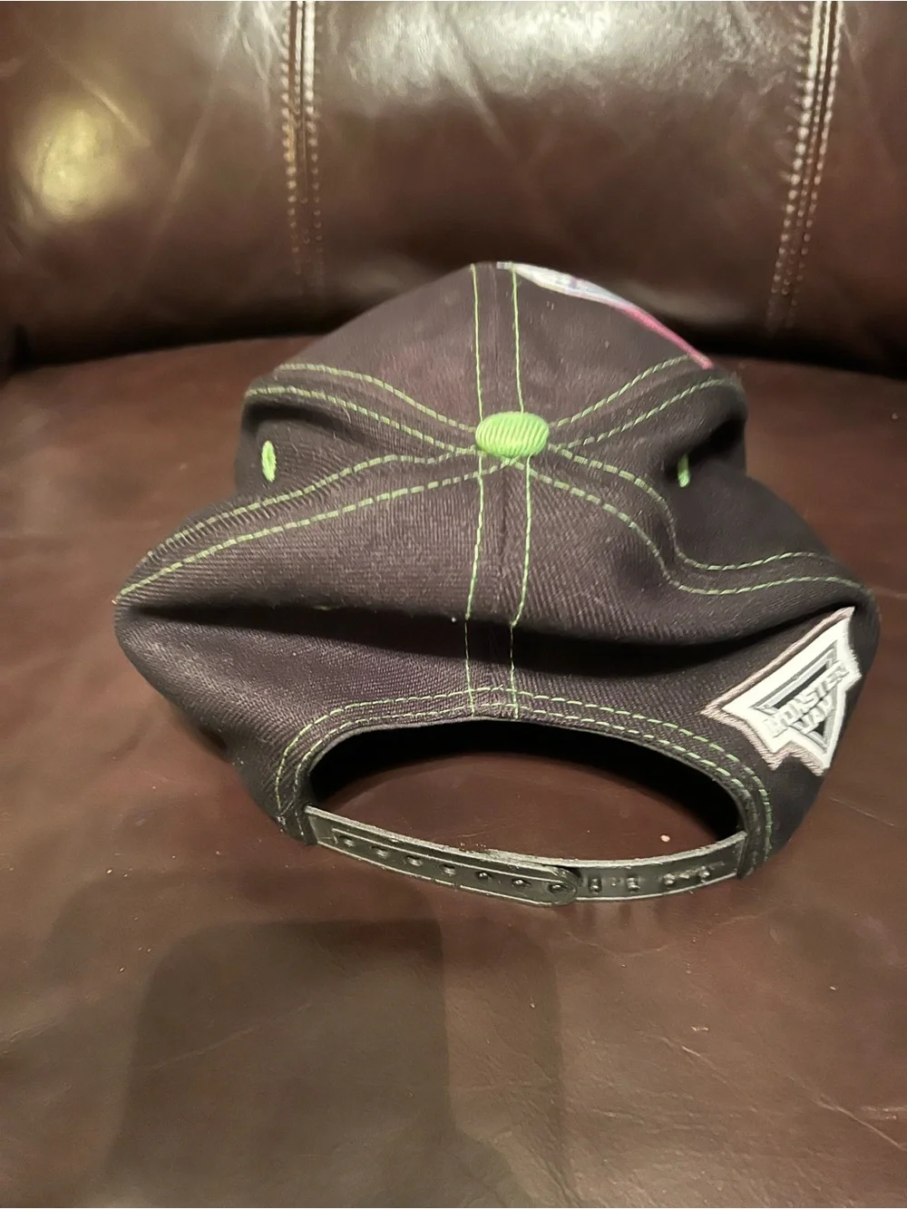 Grave Digger Kids Black Monster Truck Baseball Cap with Neon Green Accents